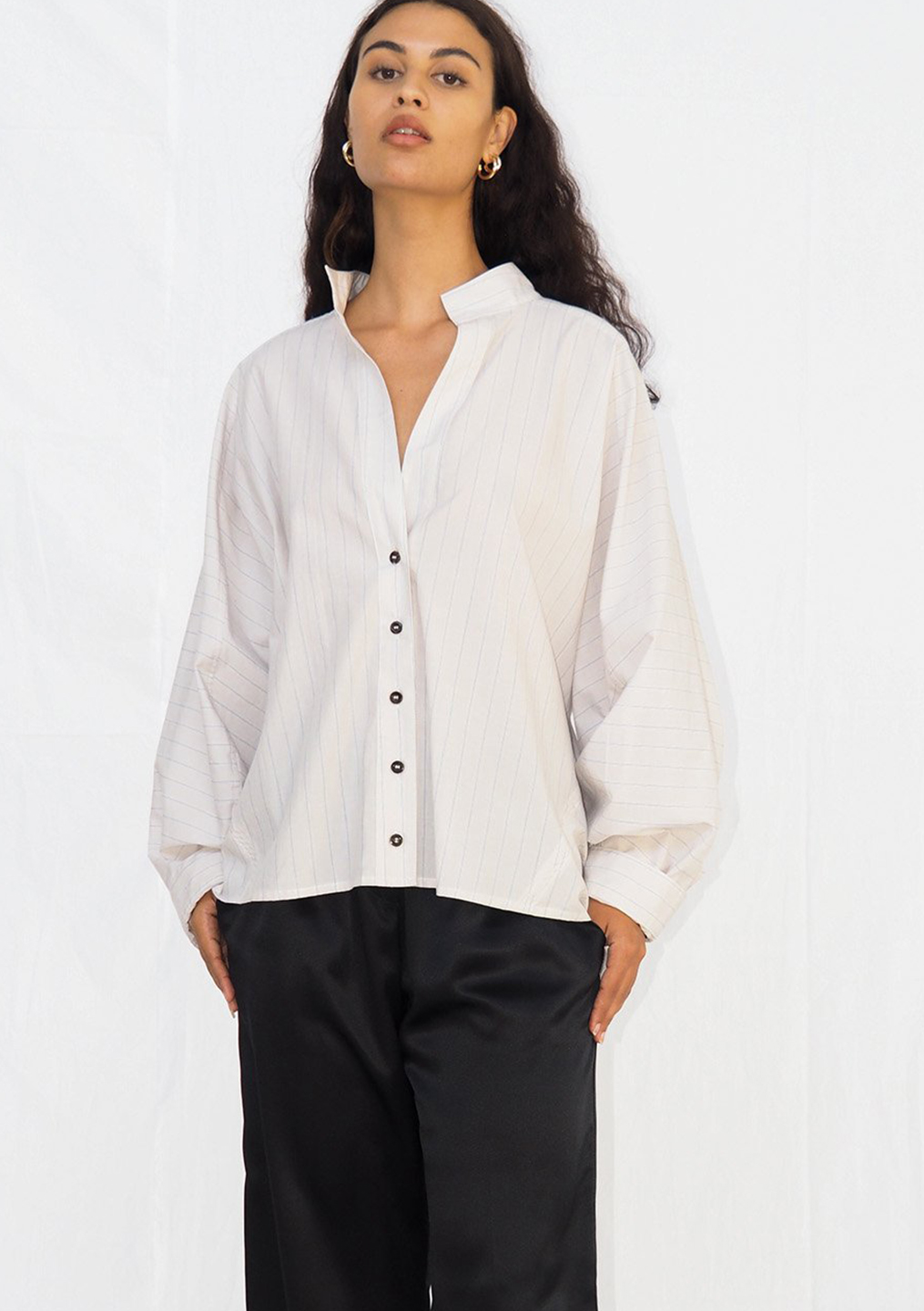 Gregory | Sasha Shirt - Grey Stripe - Contain Boutique