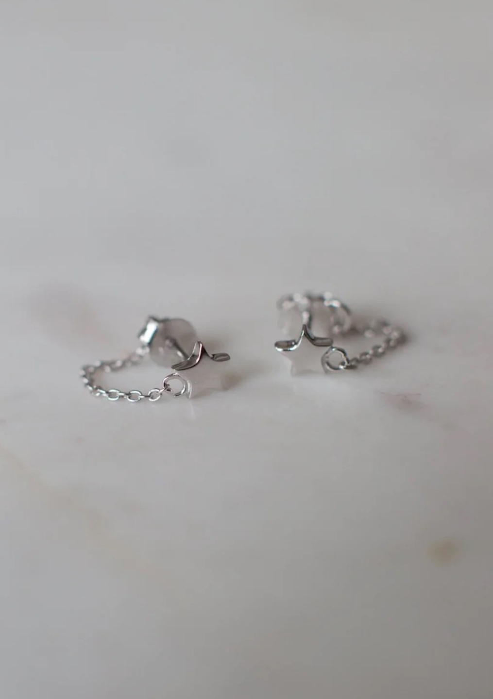 Sophie | Twinkle Chain Studs - Silver - Contain Boutique