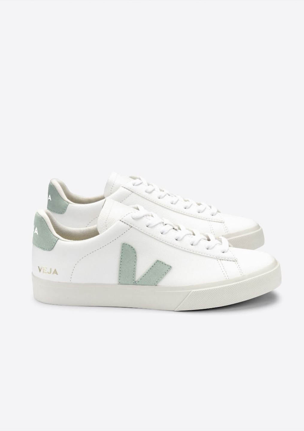 Veja | Campo Chromefree Leather - Extra White / Matcha - Contain Boutique