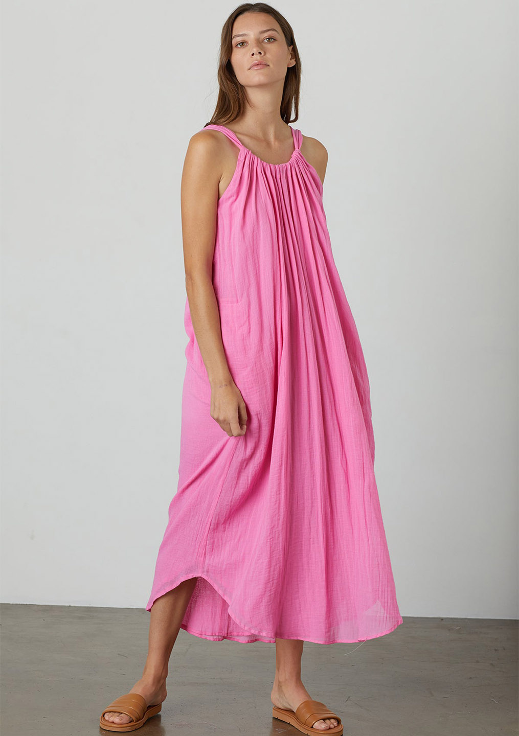 Velvet | Reese Cotton Gauze Dress - Tahiti - Contain Boutique