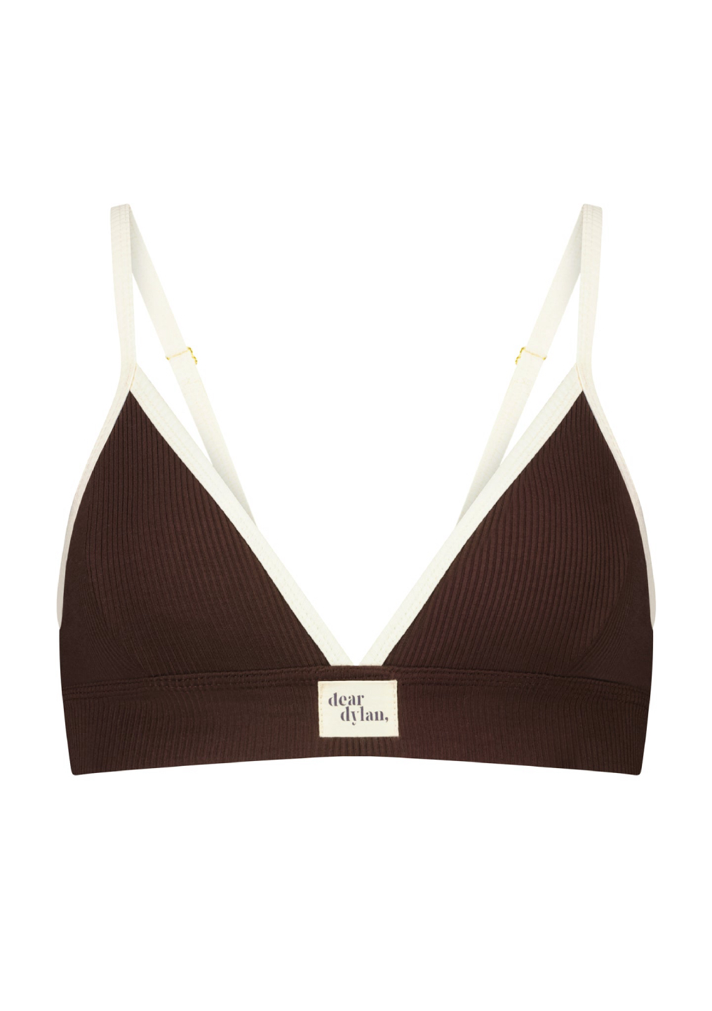 Dear Dylan  Ribbed Bralette - Cocoa - Contain Boutique