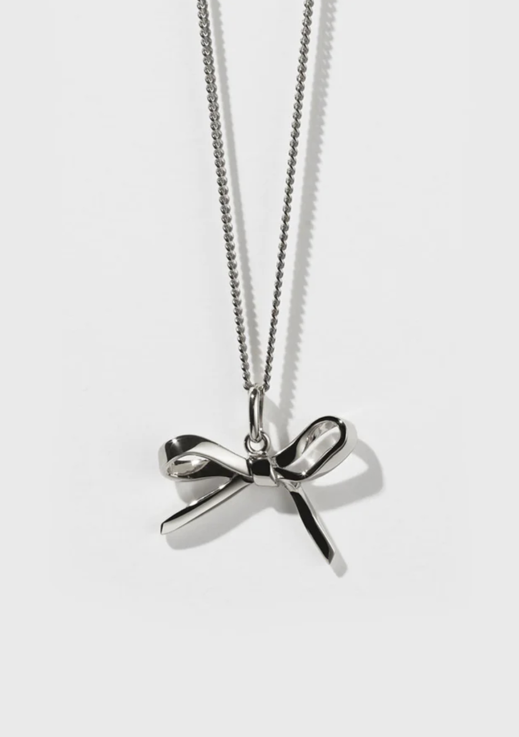 Meadowlark | Bow Charm Necklace - Silver - Contain Boutique