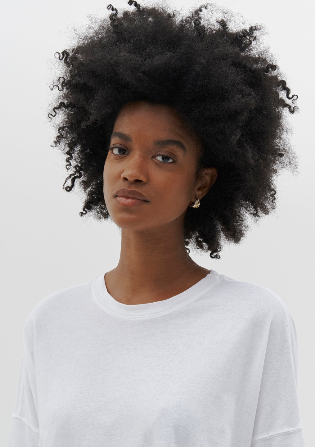 Bassike | Slouch Side Step Short Sleeve T-Shirt - White - Contain Boutique